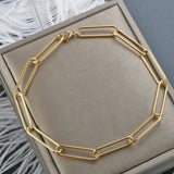 Stainless Steel Paperclip Link Chain Bracelet Charm Gift