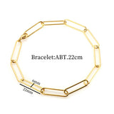 Stainless Steel Paperclip Link Chain Bracelet Charm Gift