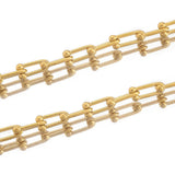 Stainless Steel Plated U Shaped Link Chain for DIY Choker Earrings