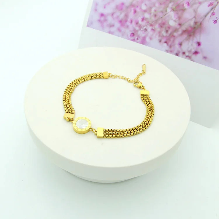 Stainless Steel Silver Chain Bracelet For Women Classic Rust Proof