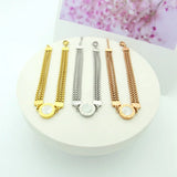 Stainless Steel Silver Chain Bracelet For Women Classic Rust Proof