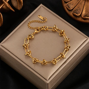 Women's Stainless Steel Silver Chain Bracelet Waterproof Jewelry