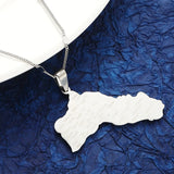 Stainless Steel Kurdistan Map Pendant Necklaces Kurdish Cities Chain