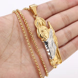 St. Jude Thaddeus Religious Charm Pendant Necklace