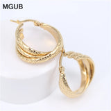 Stainless Steel Hoop Earrings Exaggeration Wild LH791