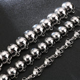 Gothic Skull Head Hand Bracelet Punk Rock Metal Wristband