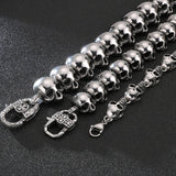 Gothic Skull Head Hand Bracelet Punk Rock Metal Wristband