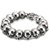 Gothic Skull Head Hand Bracelet Punk Rock Metal Wristband