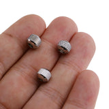 Stainless Steel Grid Tire Beads Spacer Loose Beads