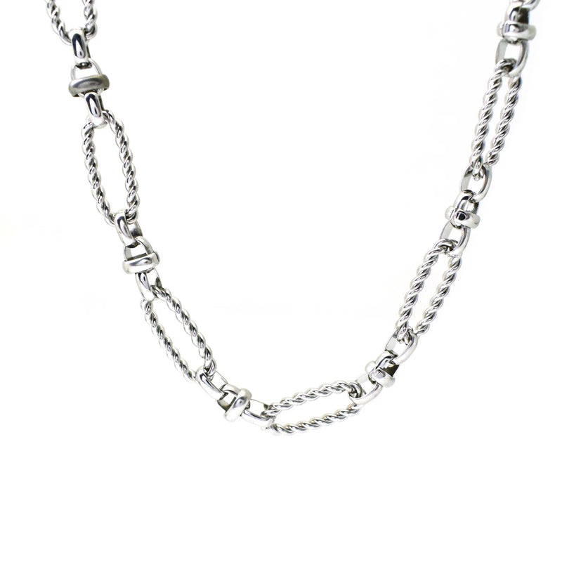 Stainless Steel Twist Necklace Half Finished Chain Classic Style Women's Jewelry