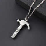 Stainless Steel Hammer Cremation Pendant Locket Keepsake Urn