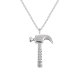 Stainless Steel Hammer Cremation Pendant Locket Keepsake Urn