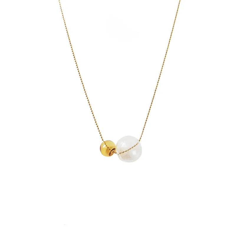 Hand Blown Glass Ball Necklace Yellow Bubbles Choker