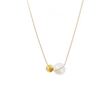 Hand Blown Glass Ball Necklace Yellow Bubbles Choker