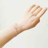 Dainty Enamel Beaded Handchain Bracelet for Women