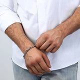 Stainless Steel Handcuff Bracelet for Men Link Chain Adjustable Length