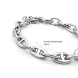Stainless Steel Handcuff Bracelet for Men Link Chain Adjustable Length