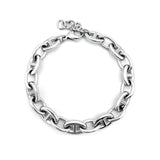 Stainless Steel Handcuff Bracelet for Men Link Chain Adjustable Length