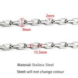 Stainless Steel Chain Jewelry Making Cuban Link Necklace Men Woman