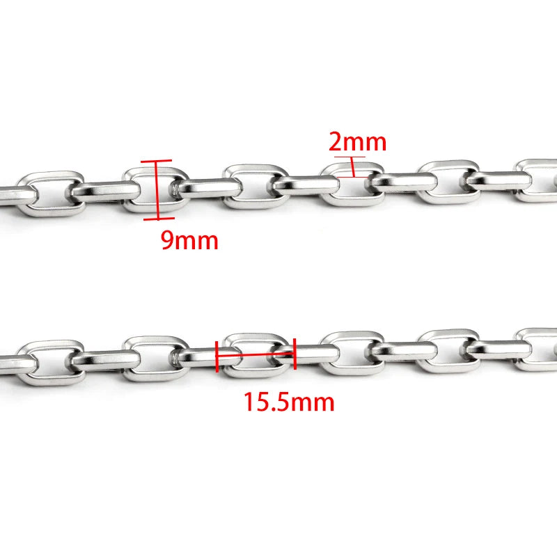 Stainless Steel Chain Jewelry Making Cuban Link Necklace Men Woman