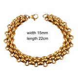 Hip Hop Stainless Steel Chain Bracelet for Men