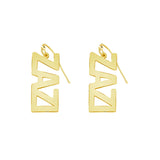 Personalized Arabic Name Drop Earrings Islamic Jewelry