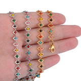 Stainless Steel Eye Shape Necklace Bracelet Set