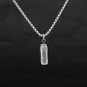 Stainless Steel Cola Pendant Necklace Vintage Hip Hop Can Drink Necklaces