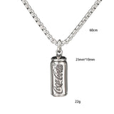 Stainless Steel Cola Pendant Necklace Vintage Hip Hop Can Drink Necklaces