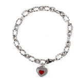 Stainless Steel Heart Bracelet Women's Water Drop Red Nectarine
