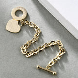 Stainless Steel Heart Bracelets for Women Party Gift Chain Charm Bracelets