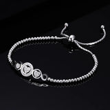 Heart Charm Bracelet Beaded Chain for Women Jewelry Gift