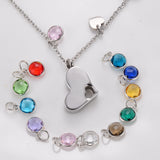 Heart Cremation Urn Necklace Stainless Steel Ash Jewelry Memorial Keepsake