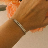Customizable Heart Engrave Name Stainless Steel Bracelet