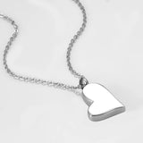 Heart Memorial Jewelry Engraved Forever Cremation Ash Urn Pendant