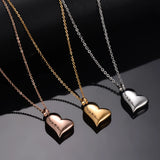 Heart Memorial Jewelry Engraved Forever Cremation Ash Urn Pendant