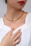 Metal Heart Turnbuckle Necklace Choker for Women