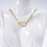 Metal Heart Turnbuckle Necklace Choker for Women
