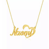 Stainless Steel Heart Necklace Personalized Name Jewelry