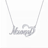 Stainless Steel Heart Necklace Personalized Name Jewelry