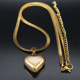Heart Pendant Necklace Choker for Women Plated Necklaces Jewelry