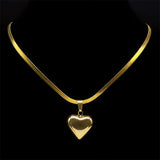 Heart Pendant Necklace Choker for Women Plated Necklaces Jewelry