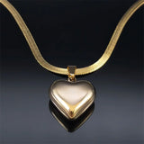 Heart Pendant Necklace Choker for Women Plated Necklaces Jewelry