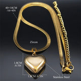Heart Pendant Necklace Choker for Women Plated Necklaces Jewelry