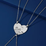 Stainless Steel Heart Pendant Necklace for Family