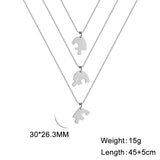 Stainless Steel Heart Pendant Necklace for Family
