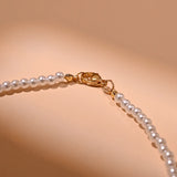 Heart Pendant Necklace Pearl Bead Letter Necklace Femme Jewelry
