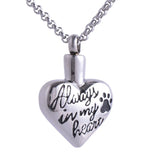 Heart Shape Dog Claw Memorial Pendant Necklace