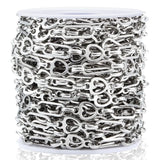 Stainless Steel Heart Shaped Chain Flat Oval Cable Chains For DIY Jewelry Making