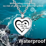 Heart Shaped Memorial Urn Necklace - Custom Text